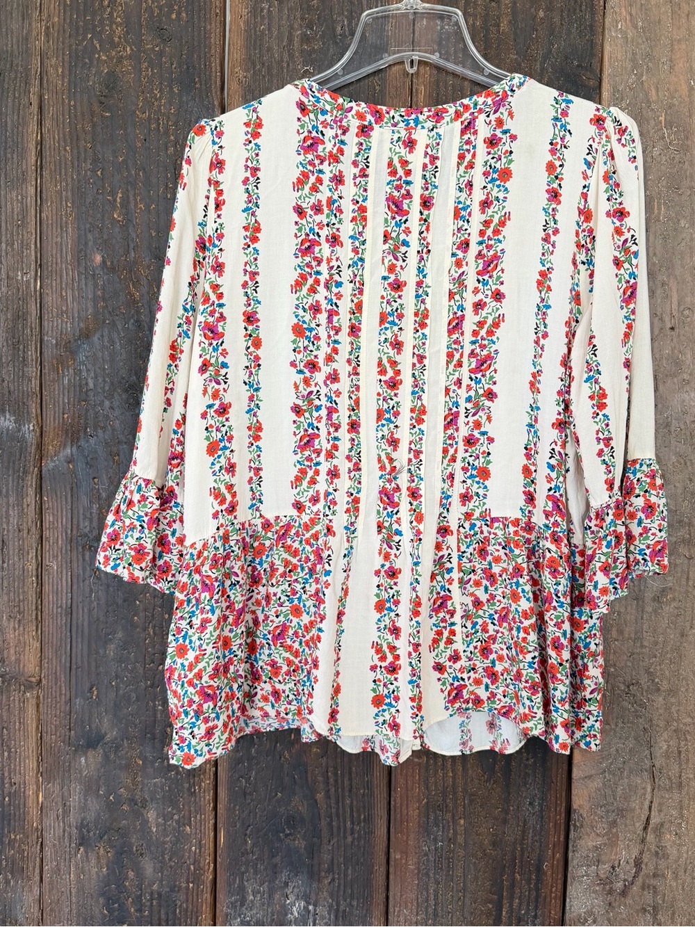 Anthropologie Maeve Hiver Floral
Print Lace Peasant Blouse - Picture 4 of 9